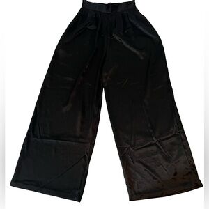 Saks Fifth Avenue Black Satin Trousers Vintage Made in USA